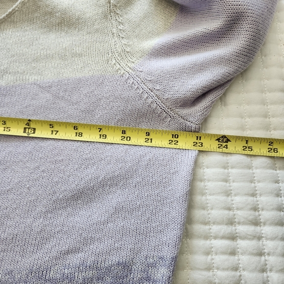 DRESS BARN WOMEN'S LILAC AND GRAY STRIPED SOFT SWEATER SIZE XL - Picture 11 of 13